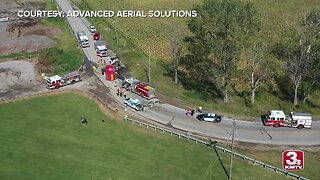 Rollover Crash 61st and Harrison Drone Footage