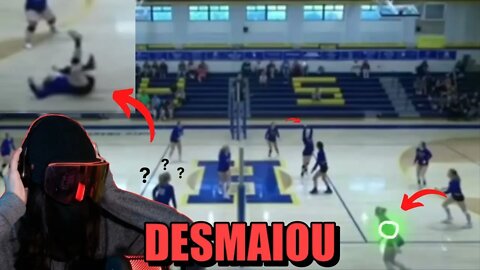 Jogadora DESMAIA ao ser atingida por corte de Atleta TR4NS - React