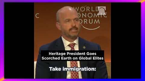 HERITAGE FOUNDATION FOUNDER KEVIN ROBERTS CALLS OUT THE WEF IN DAVOS💯🔥🔥🔥🔥🔥🔥🔥