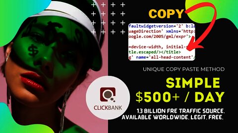 Copy This HTML Code & Paste It! THE SIMPLE CLICKBANK $500 A DAY PROFIT FORMULA, CLICKBANK