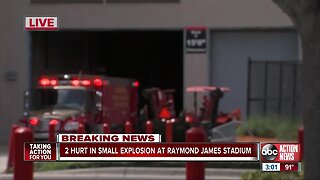 Gas line explosion at Raymond James Stadium sends two to hospital as trauma alerts
