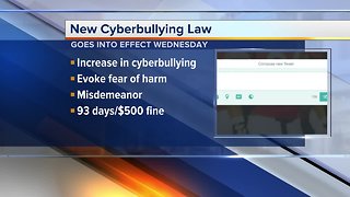 New cyberbullying law goes into effect Wednesday
