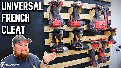 One Holder, Multiple Tools! French Cleat Cordless Tool Holder [Universal Fit]