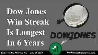 Dow Jones Win Streak Is Longest In 6 Years !