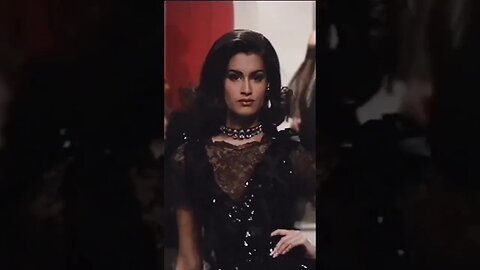 Yasmeen Ghauri in Chanel Spring/Summer 1991 HauteCouture FashionShow by Karl Lagerfeld