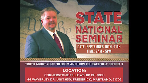 Bobby Lawrence ~ State National Seminar
