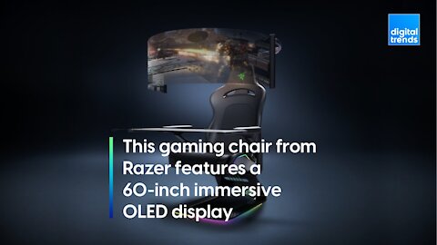 Razer’s immersive gaming chair wraps your head in a 60-inch rollable OLED screen