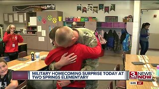 Military Homecoming Surprise at Two Spring Elementary