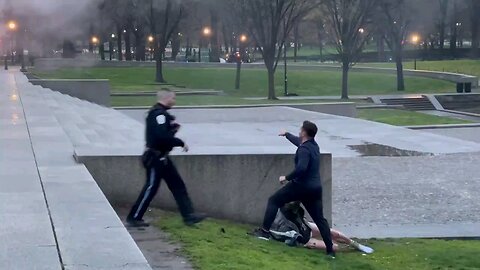 This morning near Lincoln Memorial in Washington, DC. reports, one person got seriously injured.