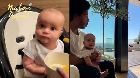 Ludacris & Eudoxie's Daughter Oyali Eats Solids For The 1st Time! 🍵