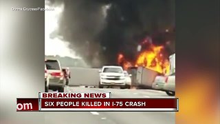 At least 6 people dead, 8 injured in I-75 crash near Gainesville