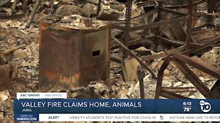 Valley Fire claims Jamul woman's home, beloved animals