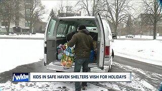 Kids in safe haven shelters wish for holidays