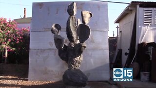 WOW: Phoenix sculptor creates eight-foot-tall, 800 lb. sculpture that moves
