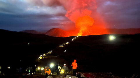 Iceland Volcano Final Meters - When you Come Over The Hill and See It - Volcano Eruption Meradalir