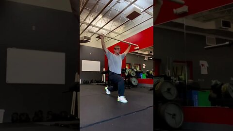 Brooks Kubik - Warming up for a snatch workout.