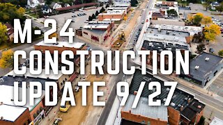 M-24 Construction Progress Oxford Michigan 9/27/2020