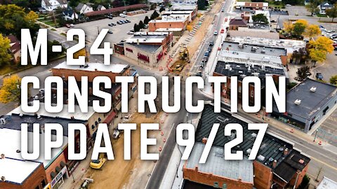 M-24 Construction Progress Oxford Michigan 9/27/2020