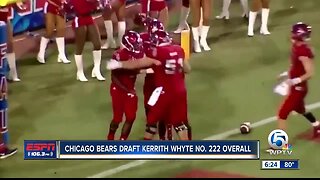 Kerrith Whyte gets selected by the Chicago Bears