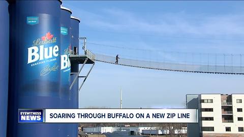 Silo to silo: soaring through Buffalo on a new zip line