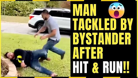 Man Tackled By Bystander After Running From Crash! Shocking Video!
