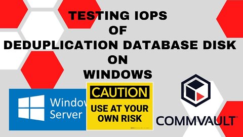 Testing IOPS of Deduplication Database Disk on Windows * USE at your own RISK*