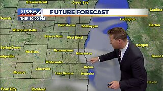 Showers dissipate Thursday afternoon