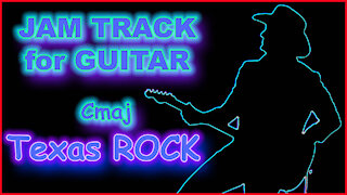 449 TEXAS ROCK Jam Track in Cmaj for GUITAR