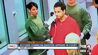 Accused Zombicon shooter appears in court