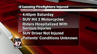 Two Lansing Firefighters injured in motorcycle crash