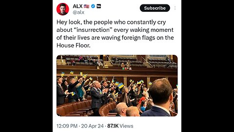 Democrats Waiving Ukraine Flags On House Floor When $60 Billion For Ukraine Passed