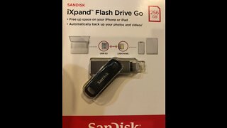 SanDisk iXpand Flash Drive Go 256GB USB 3.0 Type-A to Apple Lightning iPhone iPad SDIX60N-256G-AN6NE