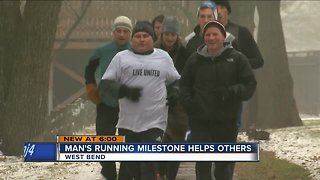 West Bend runner uses major milestone to help community