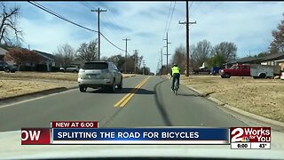 Splitting the road for bicycles