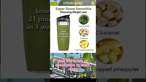 Super green smoothie for cleansing and weight loss | Ultimate Cleanse & Weight Loss Companion #Short