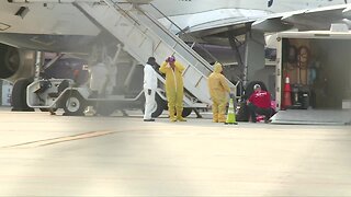 VIDEO: HAZMAT crews work JetBlue plane at Palm Beach International Airport
