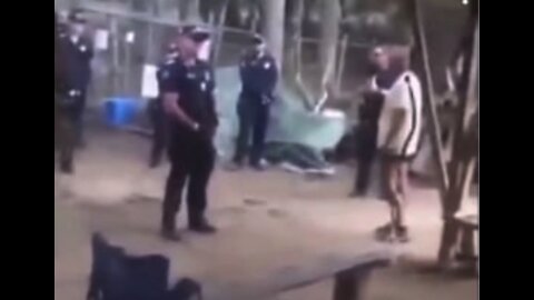 Queensland police and other KICKING Native Aborigines off THEIR LANDS!