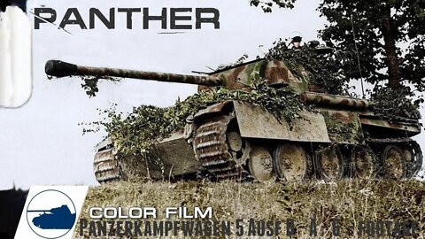 WW2 color footage Panther Ausf D - A - G Panzerkampfwagen 5.