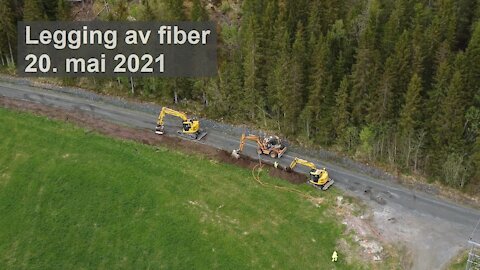 Legging av fiber, Sjøåsen. 20. mai 2021