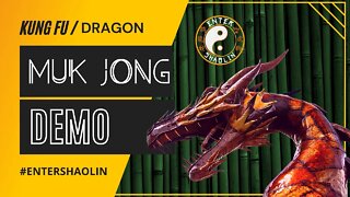 Shaolin Dragon Style | Muk Jong | Demo | Kung Fu Training
