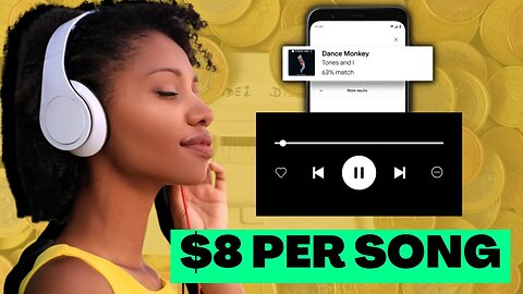 MAKE $600 PER MONTH / $8 PER SONG Listening to Music! *Easy Online Income* (Make Money Online 2023)