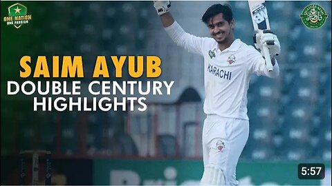 Saim Ayub Double Century Highlights | Faisalabad vs Karachi Whites | Day 1 | Final | 2023/24