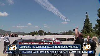 San Diego health care workers get Thunderbirds show