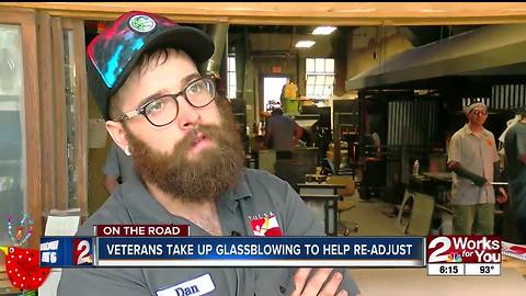 Veterans take up glassblowing to help re-adjust