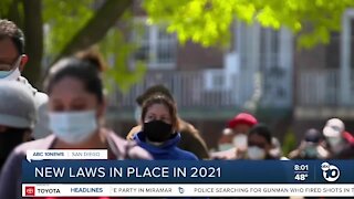 New California laws in place in 2021