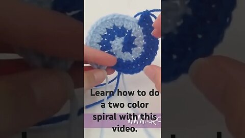 Learn to do a two color spiral in crochet with this video. #crochet #diy