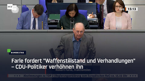 Farle fordert "Waffenstillstand und Verhandlungen" – CDU-Politiker verhöhnen ihn