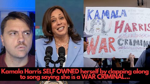 Vice President KAMALA Harris Claps along to people singing "she is a WAR CRIMINAL" in Self Own
