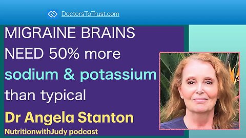 ANGELA STANTON 2 | MIGRAINE BRAINS NEED 50% more sodium & potassium than typical