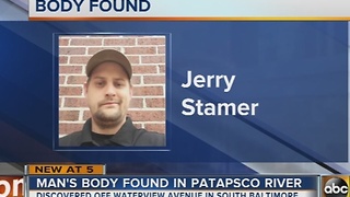 Body of missing man found in the Patapsco River